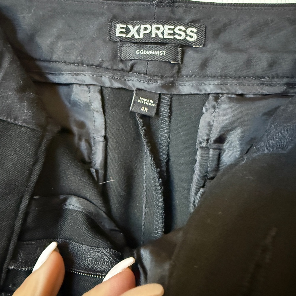 Express Black Columnist Pants 4r - image 4